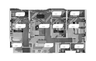 Condominium floor plan, 3 bedrooms in Layan Green Park No. 11009