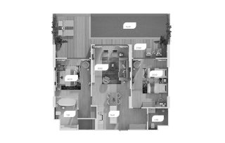 Duplex floor plan, 3 bedrooms in Layan Green Park No. 11010